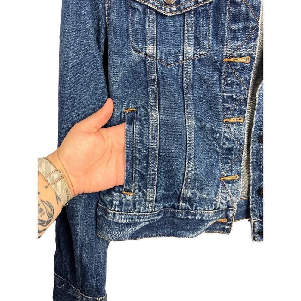 J Crew 100% Cotton Indigo Denim Jacket Size S - Picture 6 of 8